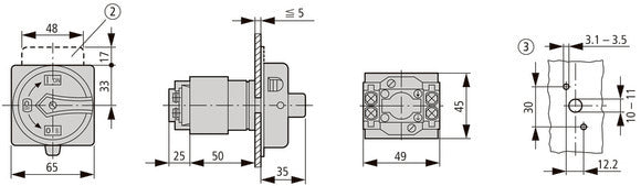 Eaton T0 20A 3-Pool Noodstop Hoofdschakelaar - 081588