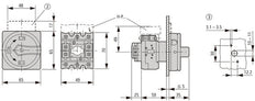 Eaton P1 Vierpolige 25A Hoofdschakelaar Met Stopfunctie - 050740