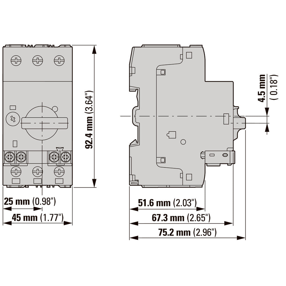 Eaton Pkm0 6.3A Motorbeschermingsschakelaar - 072728