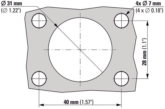 Eaton R9 Cilinder Hangslot Grip Lock Handvat Zwart Blauw - 191849
