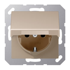 Jung A500 IP44 Schuko Stopcontact Met Scharnierende Afdekking - A1520NBFKLCH