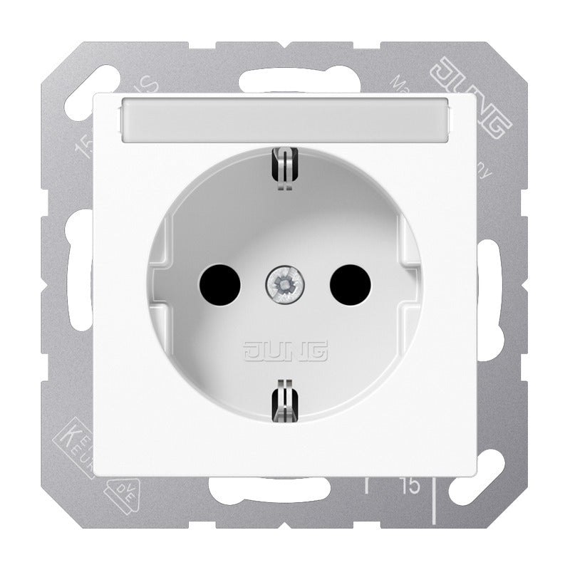 JUNG A500 Wandcontactdoos Met Tekstveld 16A 250V - A1520NBFNAWW