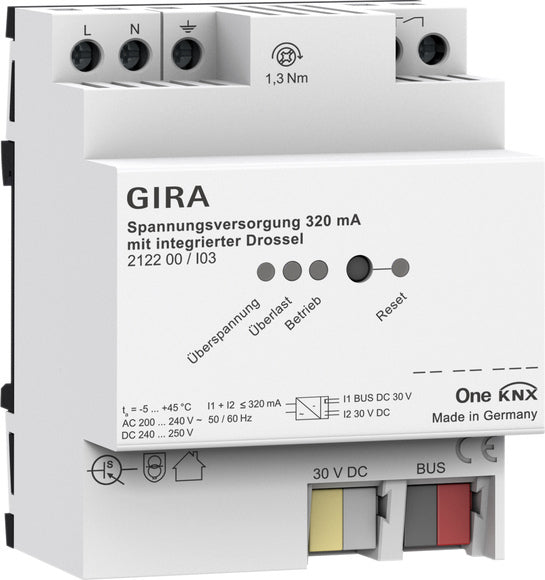 Gira OneKNX 320mA Voeding Met Geïntegreerde Spoel - 212200