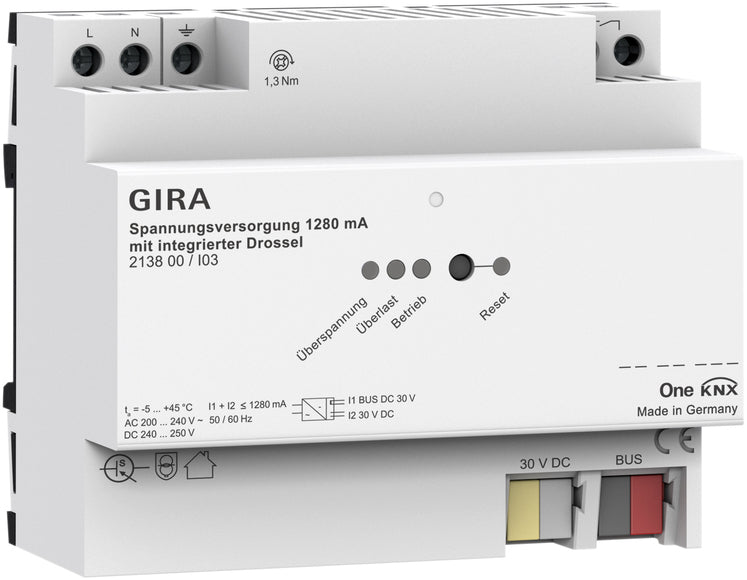 Gira Knx Voeding 1280Ma Met Geïntegreerde Spoel - 213800