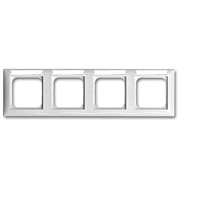 4 Gang Afdekking Frame Met Tekstvenster Alpine Wit - 2CKA001754A4551