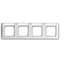 4 Gang Afdekking Frame Met Tekstvenster Alpine Wit - 2CKA001754A4551