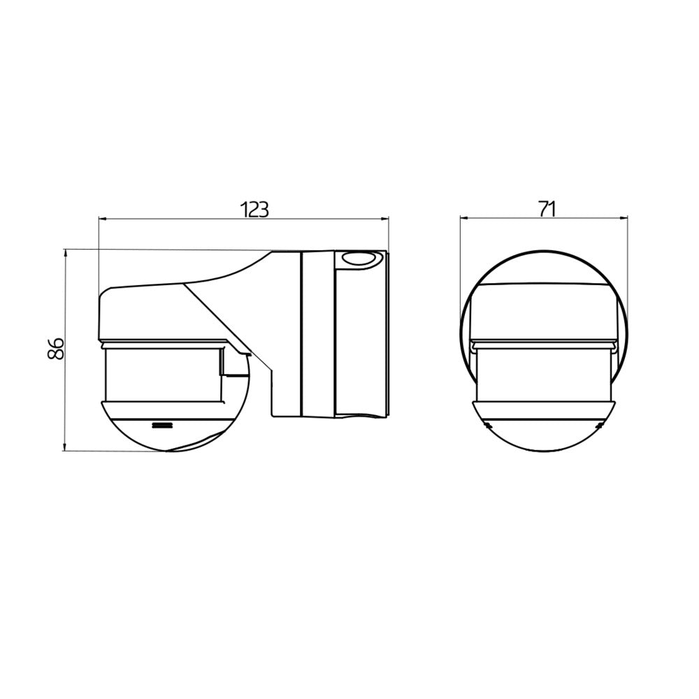 Beg Bewegingsdetector Rc Plus Volgende 230 Zwart Ip54 20m - 93333