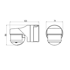 Beg Bewegingsdetector Rc Plus Volgende 230 Zwart Ip54 20m - 93333