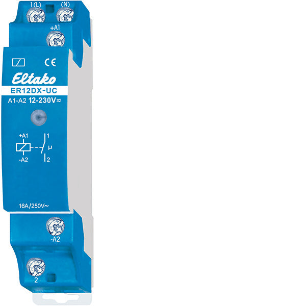 Eltako ER12DX-UC DIN Rail Schakelrelais 16A 250V - 22100002