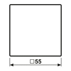 Jung A500 Controle Afdekking Mocha Enkele Knop - A1700MO