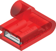 Geïsoleerde Rechte Hoek Spade Connector 0.5-1.5mm² Rood - CE110103 [100 Stuks]