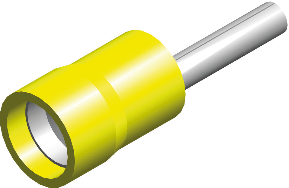 Gele Bootlace Ferrule 4.0-6.0mm² - CE030301 [100 Stukken]