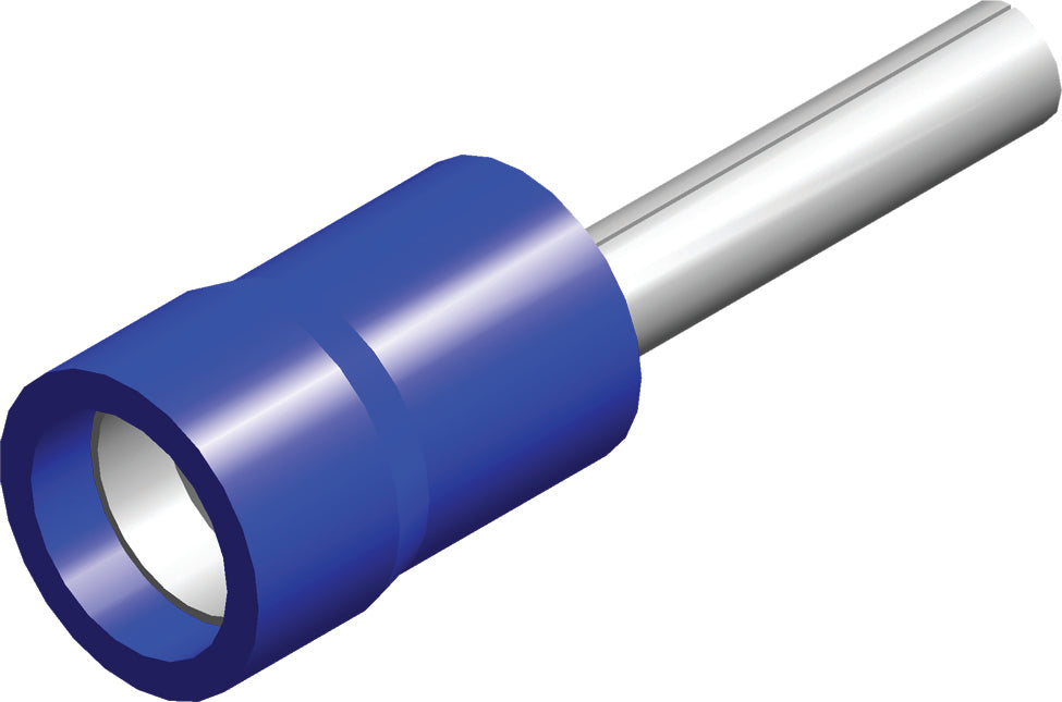 Conex Blauwe PVC Geïsoleerde Bootlace Ferrule 1.5-2.5mm² - CE030203 [100 Stuks]