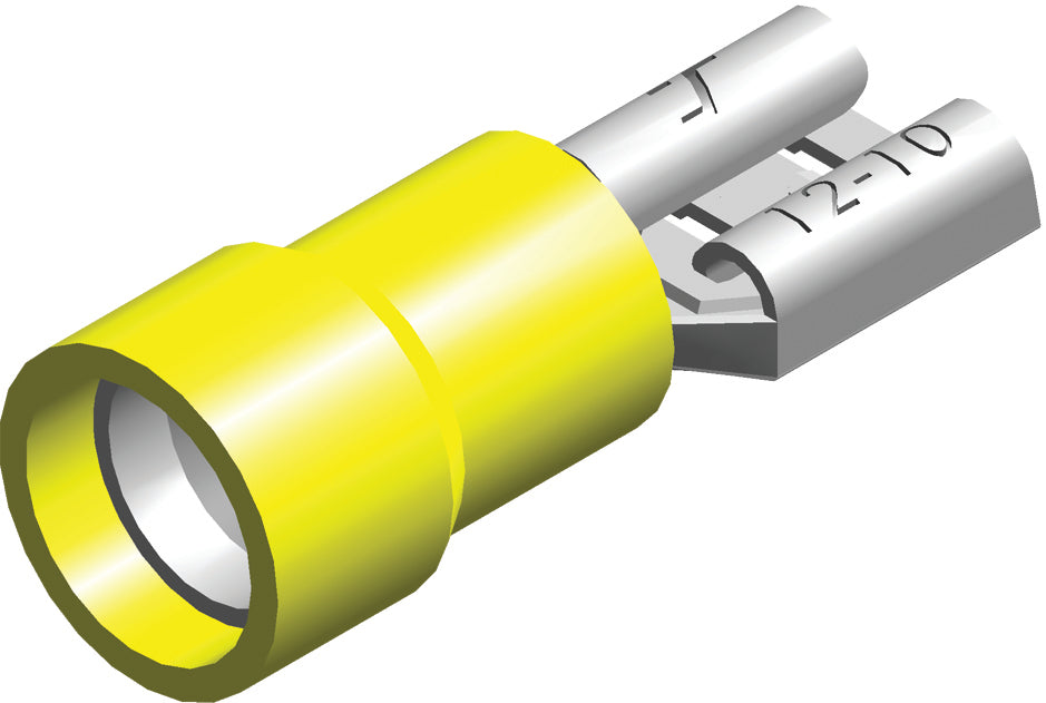 PVC Geïsoleerde Lepelconnector 4.0-6.0mm² Geel - CE080301 [100 Stuks]