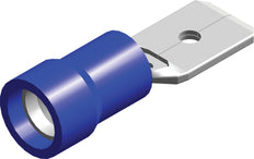 Geïsoleerde PVC Spade Connector Blauw 1.5-2.5mm² - CE120205 [100 Stuks]
