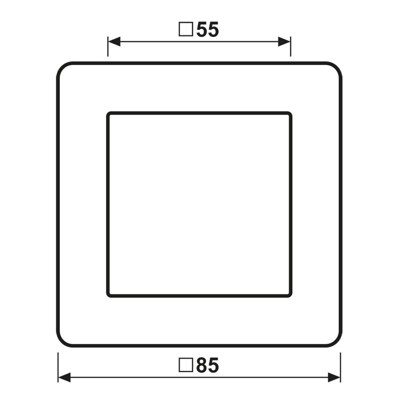 Jung A Flow Enkele Afdekking Frame Aluminium - AF581BFAL