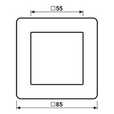 Jung A Flow Enkele Afdekking Frame Aluminium - AF581BFAL