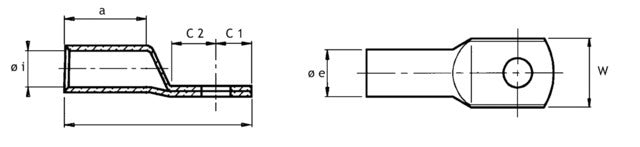Cimco Tubulaire Kabeloog E-Cu 35mm² M10 - 180734 [5 Stuks]