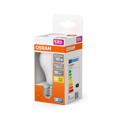 OSRAM LED Classic A40 E27 4.9W 2700K Frosted Lamp - 4058075127319 [2 Stuks]