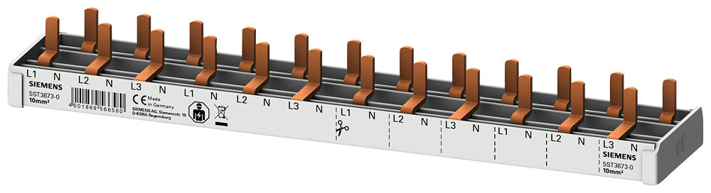Siemens 10Mm² Compacte Pin Busbar 3P/N 12X Sentron 5St3 - 5St36730