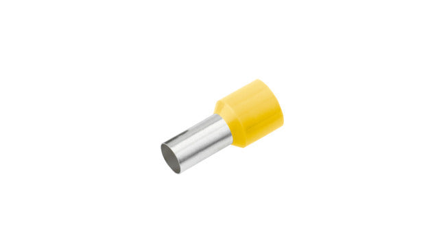 Geïsoleerde Draad Eindhulzen 1mm² Geel DIN 46228 - 182244 [100 Stuks] [200 Stuks]