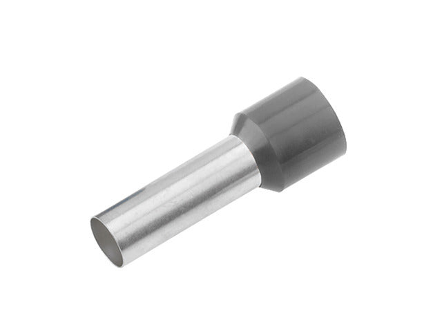 Geïsoleerde Draad Eindhulzen 4mm² Grijs DIN 46228 - 182346 [100 Stuks] [200 Stuks]