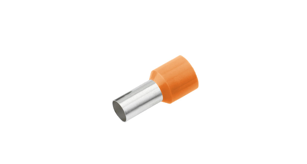 Geïsoleerde Draad Eindhulzen DIN 46228 4.0mm Oranje - 180952 [100 Stuks] [200 Stuks]