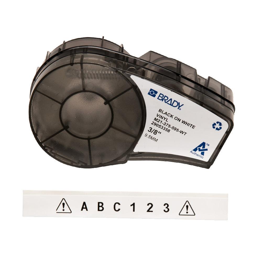 Brady M21 Industriële Vinyl Etikettape 9,53mm Wit - 142800