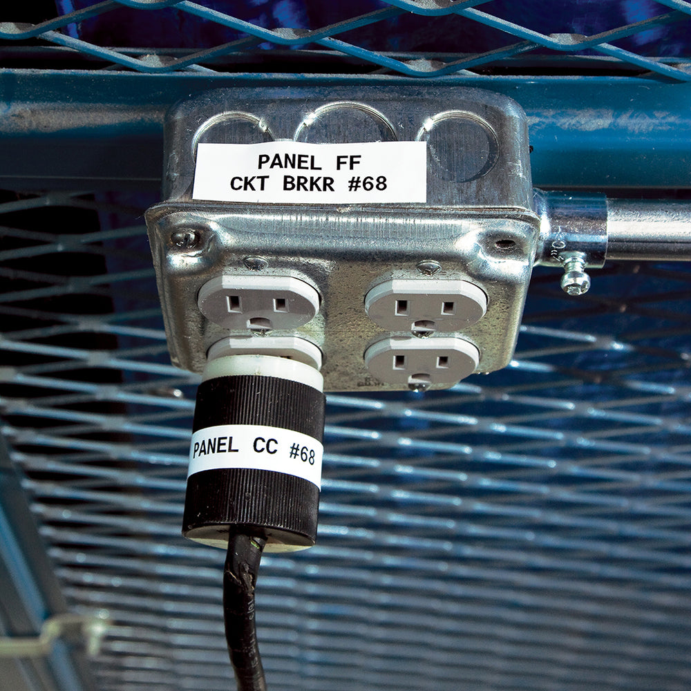 Brady M211 Witte Vinyl Etikettape 19mm X 6.4m Zwarte Afdruk - 142797