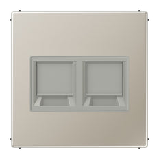 LS Serie Dubbele Modulaire Jack Afdekking RVS - ES1969-2WE