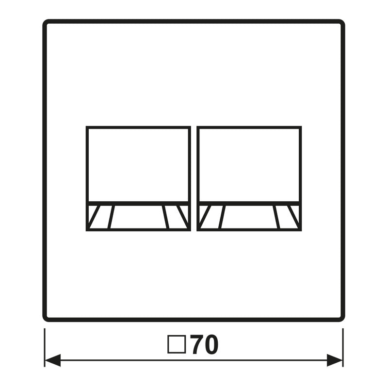 LS Serie Dubbele Modulaire Jack Afdekking RVS - ES1969-2WE