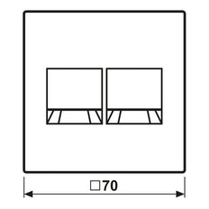 LS Serie Dubbele Modulaire Jack Afdekking RVS - ES1969-2WE