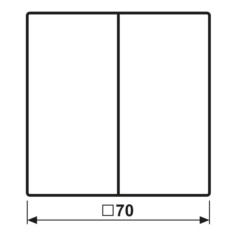 KNX Serie Wip Schakelaar LS990 Matte Wit 2-Weg - LS102WWM