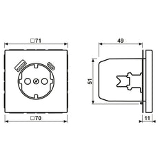 Jung LS990 Wandcontactdoos Met Dubbele USB A C Oplaadpoorten - LS1520-15CALG