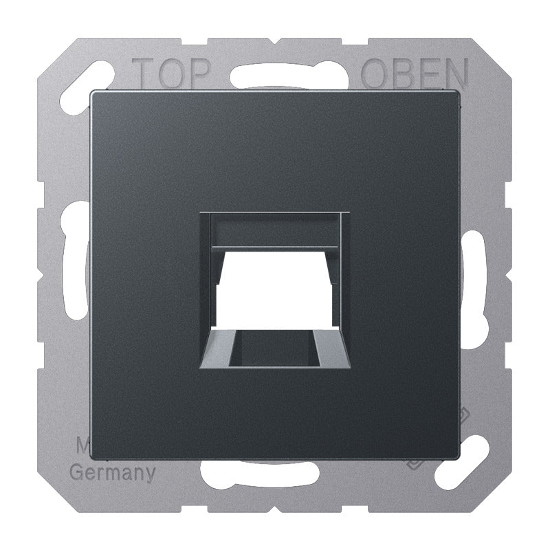 Jung A500 Modulaire Jack Afdekking Plaat Antraciet - A1569-15WEANM