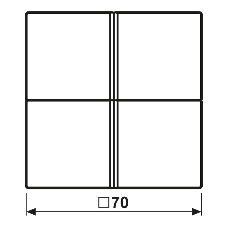 Jung F40 LS 4 Knop KNX Bedieningspaneel Matt Wit - LS404TSAWWM