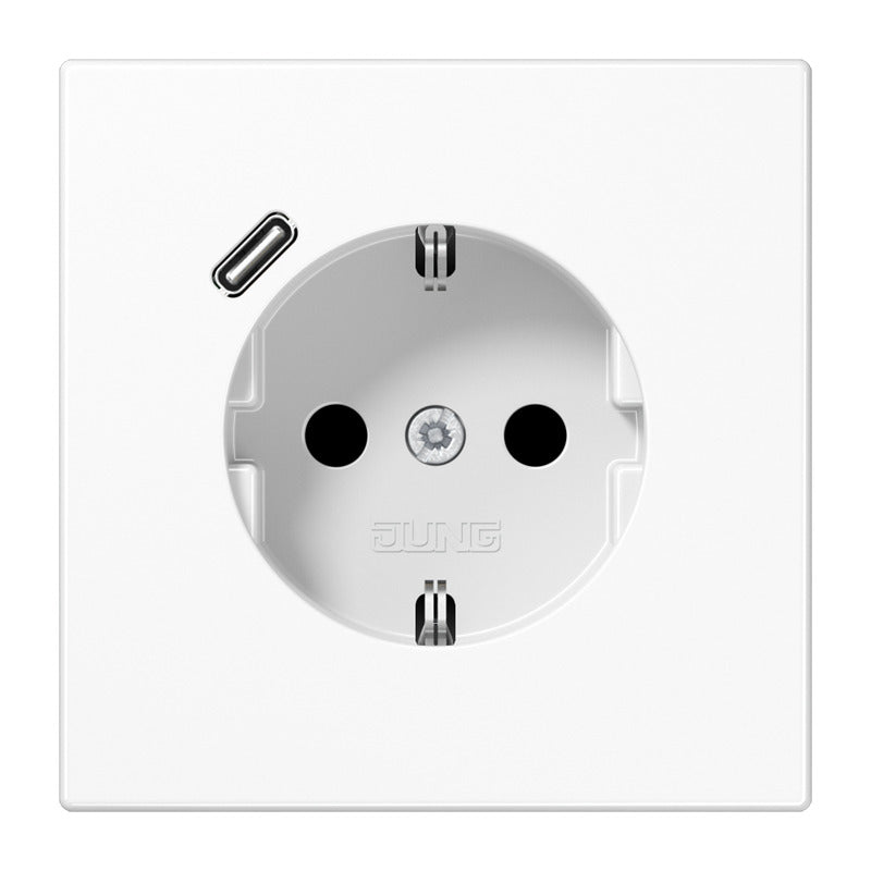 Jung LS990 Wandcontactdoos Met USB-C Snelladerpoort - LS1520-18CWW