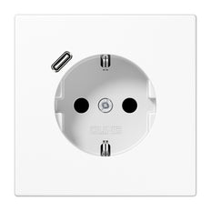 Jung LS990 Wandcontactdoos Met USB-C Snelladerpoort - LS1520-18CWW