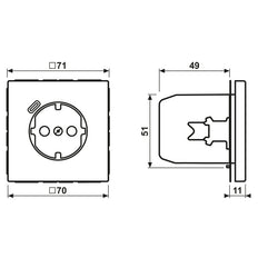 Jung LS990 Wandcontactdoos Met USB-C Snelladerpoort - LS1520-18CWW