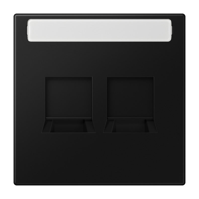 LS990 Dubbele Modulaire Jack Afdekking Plaat Grafiet Zwart - LS1969-2NAWESWM