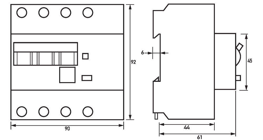 Doepke 40A Type A RCBO Aardlekautomaat 300mA 3P+N - 09945118