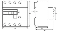 Doepke 40A Type A RCBO Aardlekautomaat 300mA 3P+N - 09945118