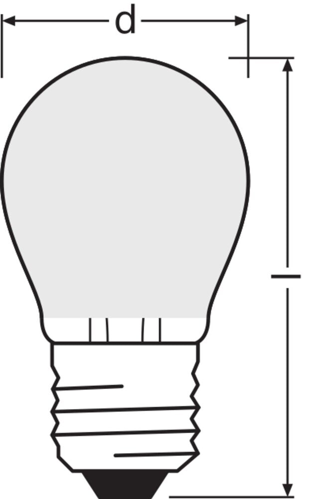 LED Classic P40 Frosted Filament 4W E27 827 Warm White - 4099854069086 [2 Pieces]