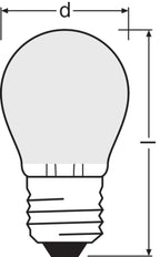 LED Classic P40 Frosted Filament 4W E27 827 Warm White - 4099854069086 [2 Pieces]