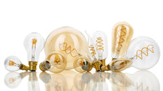 Bailey Spiraled Basis G125 E27 Dimbare LED Globe 4W 2200K - 144339