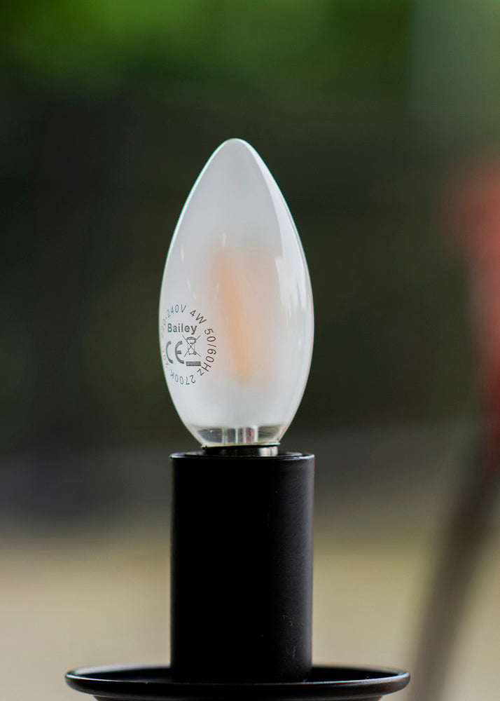Bailey Led Filament Kaars E14 4W 2700K Dimbaar Frosted - 143622 [2 Stuks]