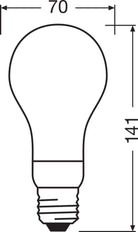 OSRAM LED Superstar Classic A150 18W E27 2700K Dimbaar - 4058075437326