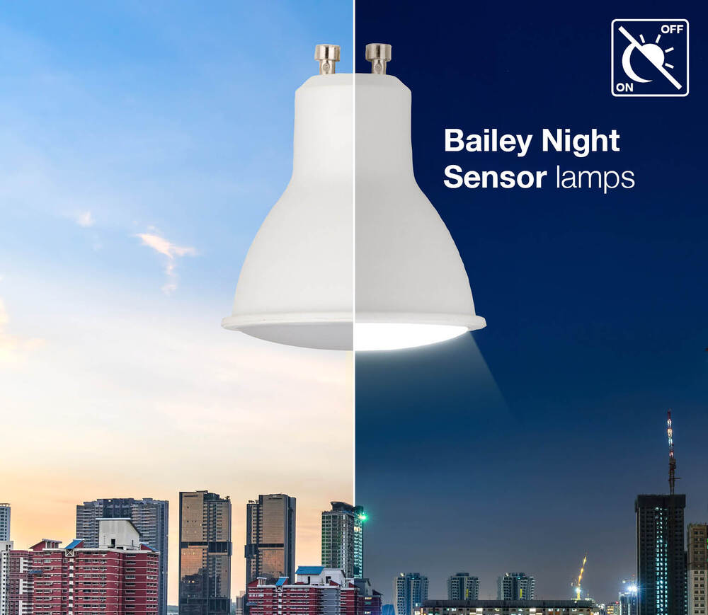 Slimme GU10 LED Spot Met Dag Nacht Sensor 4.5W 2700K - 143854