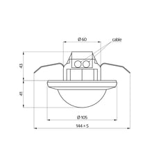 360-Graden Plafond Aanwezigheidsdetector BL4-PLUS IB - 93404
