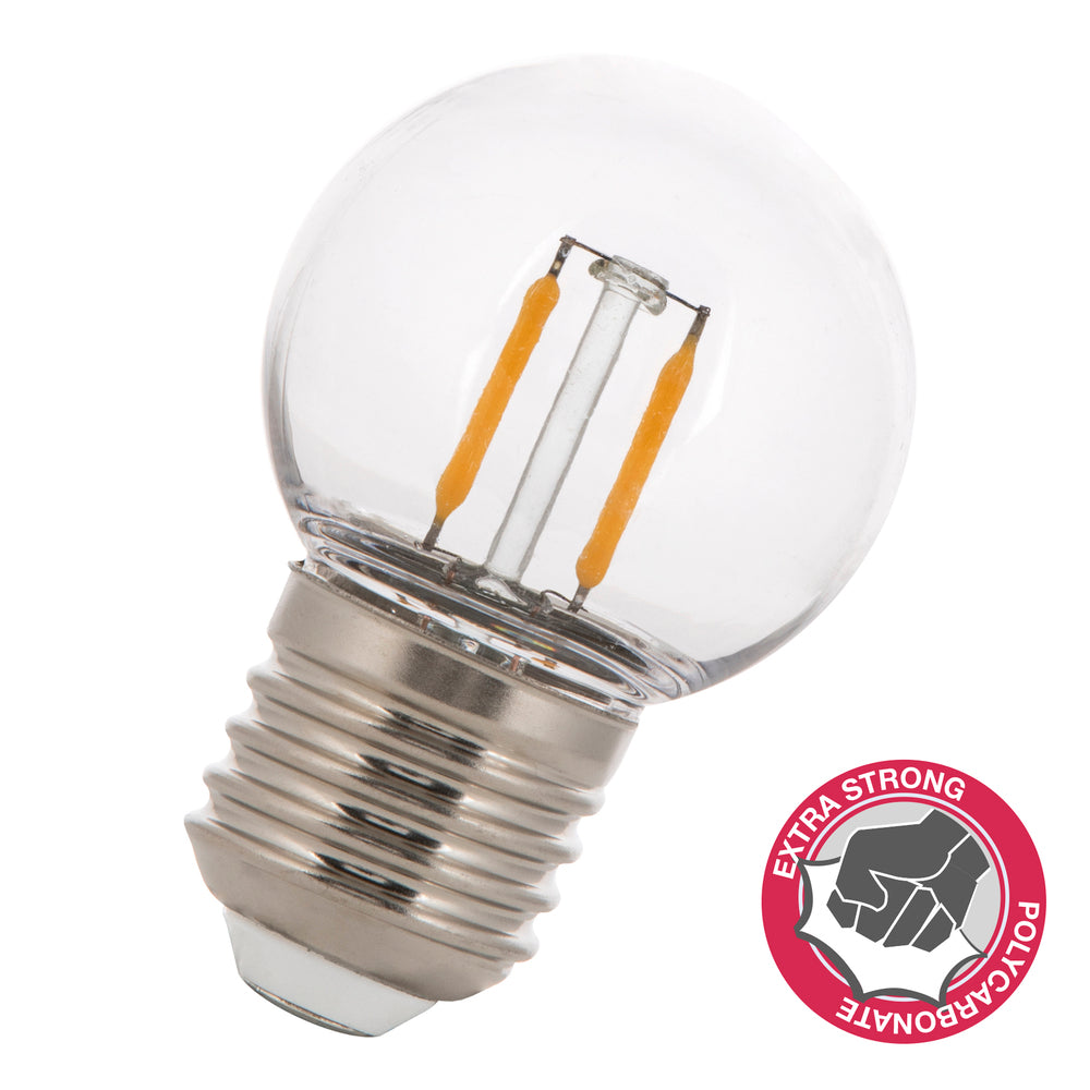 Led Filament Veilige G45 E27 2W Schokbestendige Lamp - 144082 [5 Stuks]